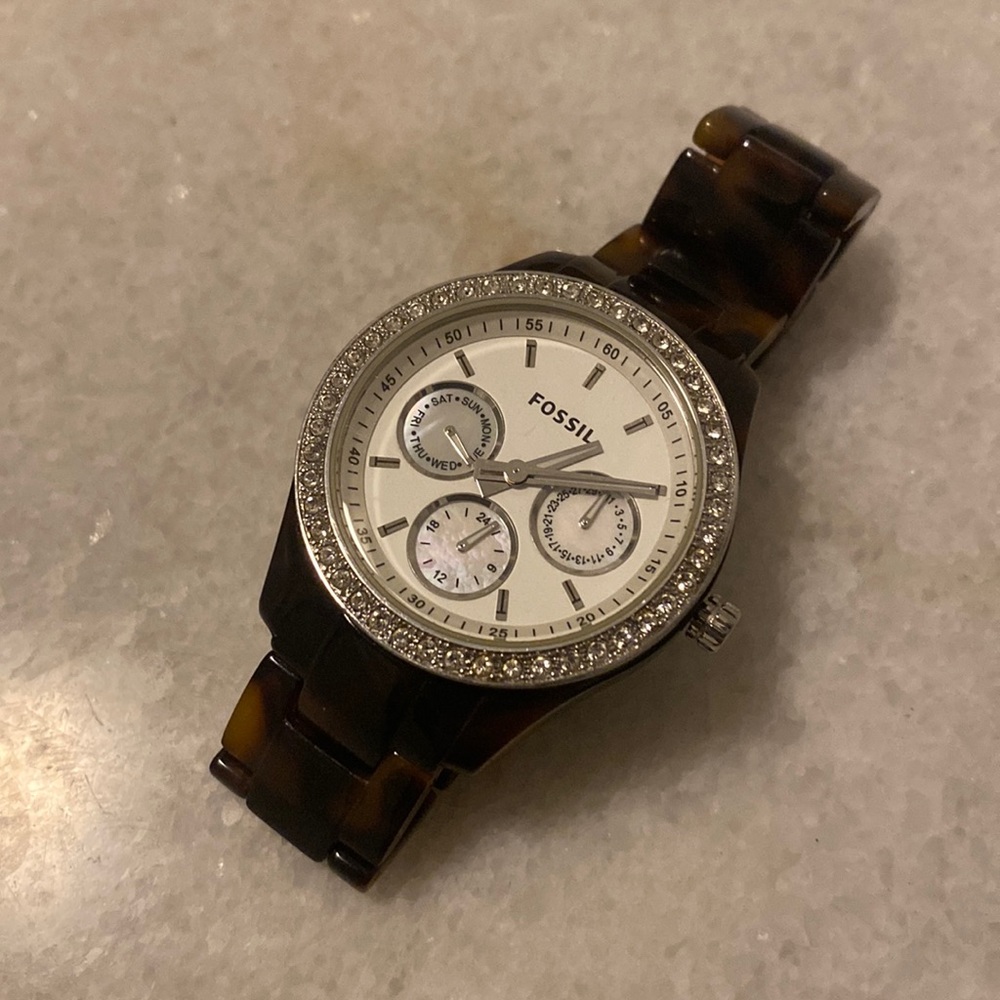 Tortoise Fossel Watch